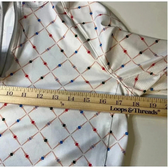 NWT Lady Hagen Women's White Geo UV Long Sleeve 1/4 Zip - Picture 7 of 8